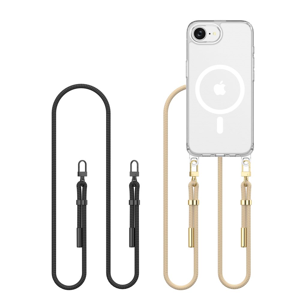 Tech-Protect Tech-Protect iPhone 16e Skal MagSafe FlexAir Chain Svart/Taupe - Teknikhallen.se