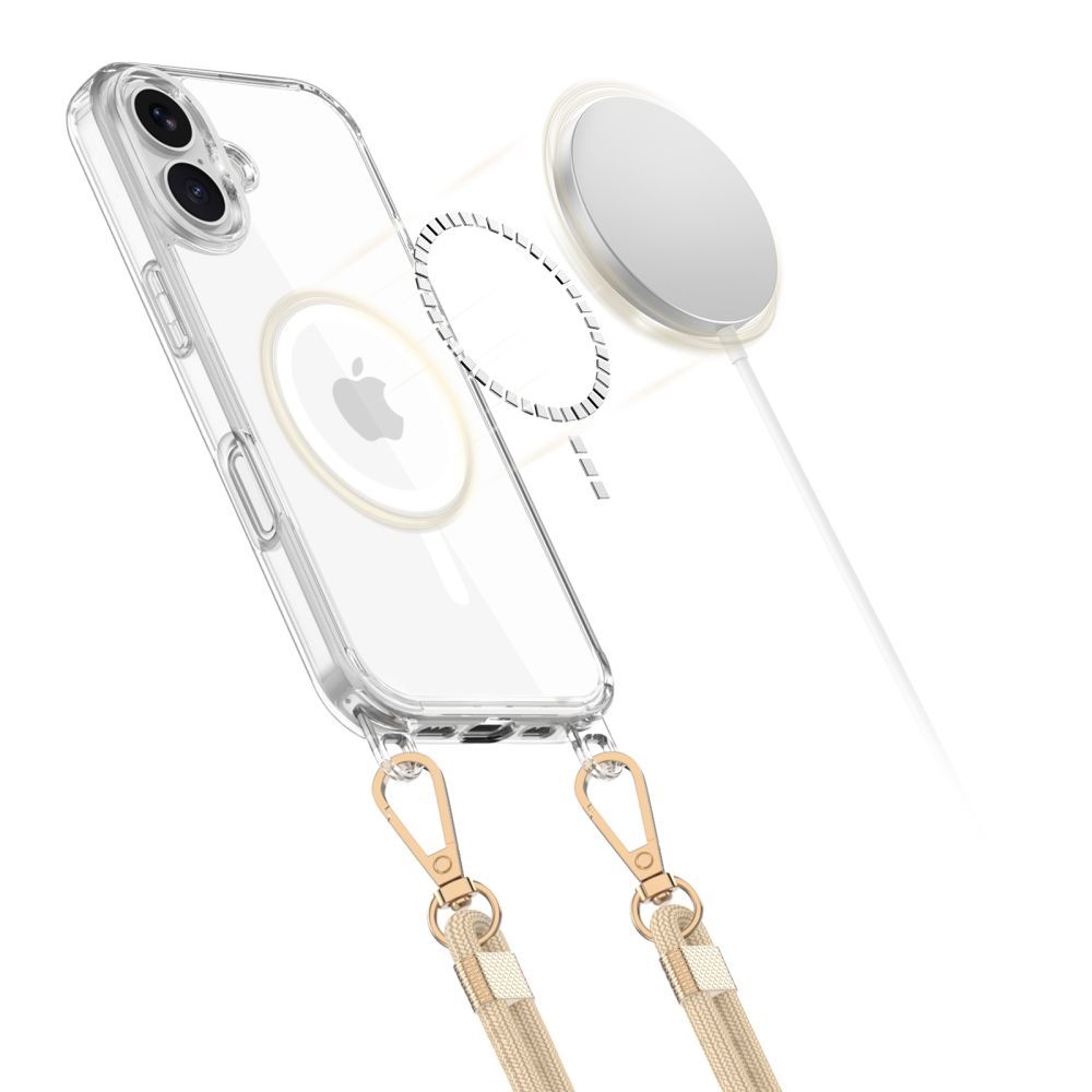 Tech-Protect Tech-Protect iPhone 16e Skal MagSafe FlexAir Chain Svart/Taupe - Teknikhallen.se