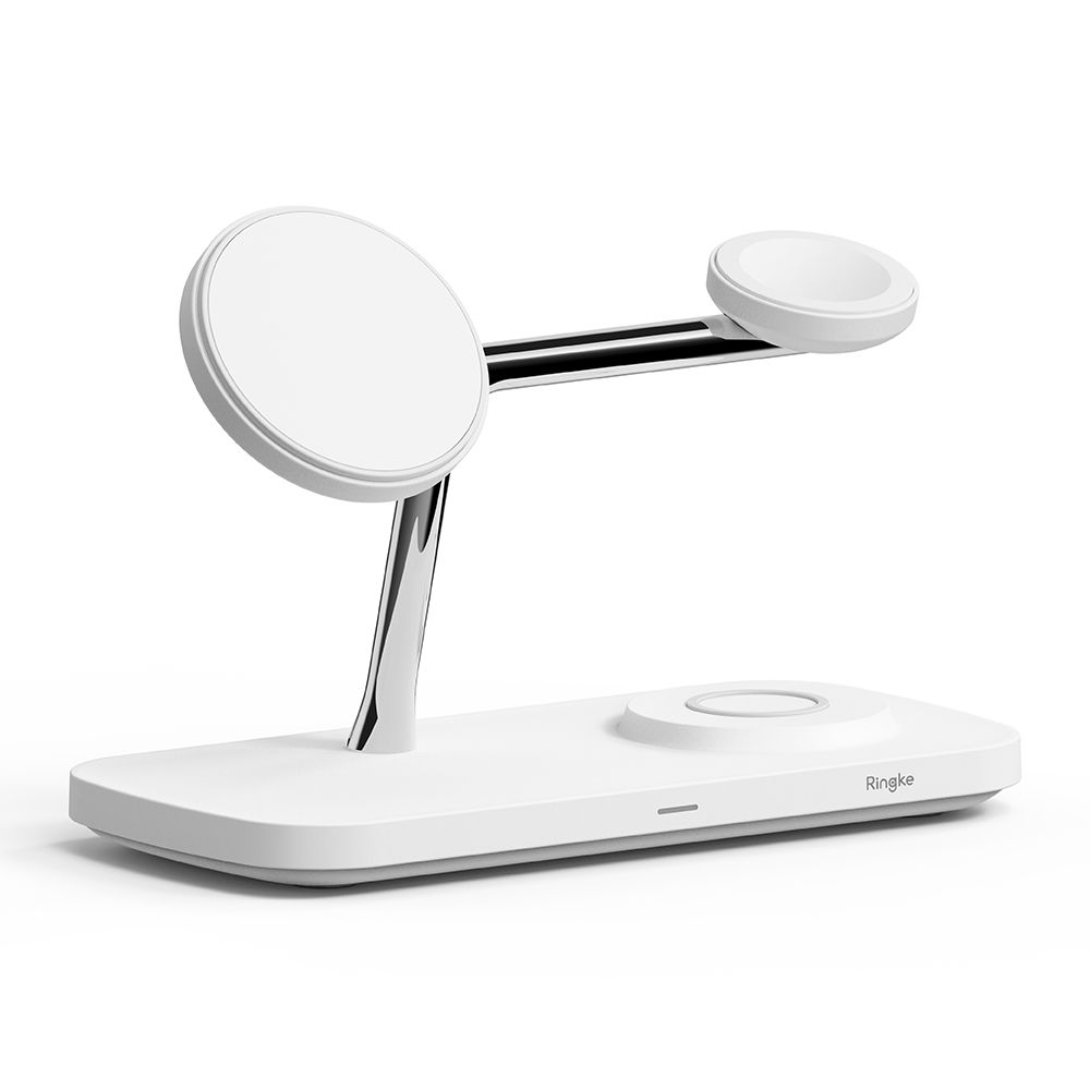 Ringke Ringke Qi2 3in1 Trådlös Magnetisk MagSafe Laddare Vit - Teknikhallen.se