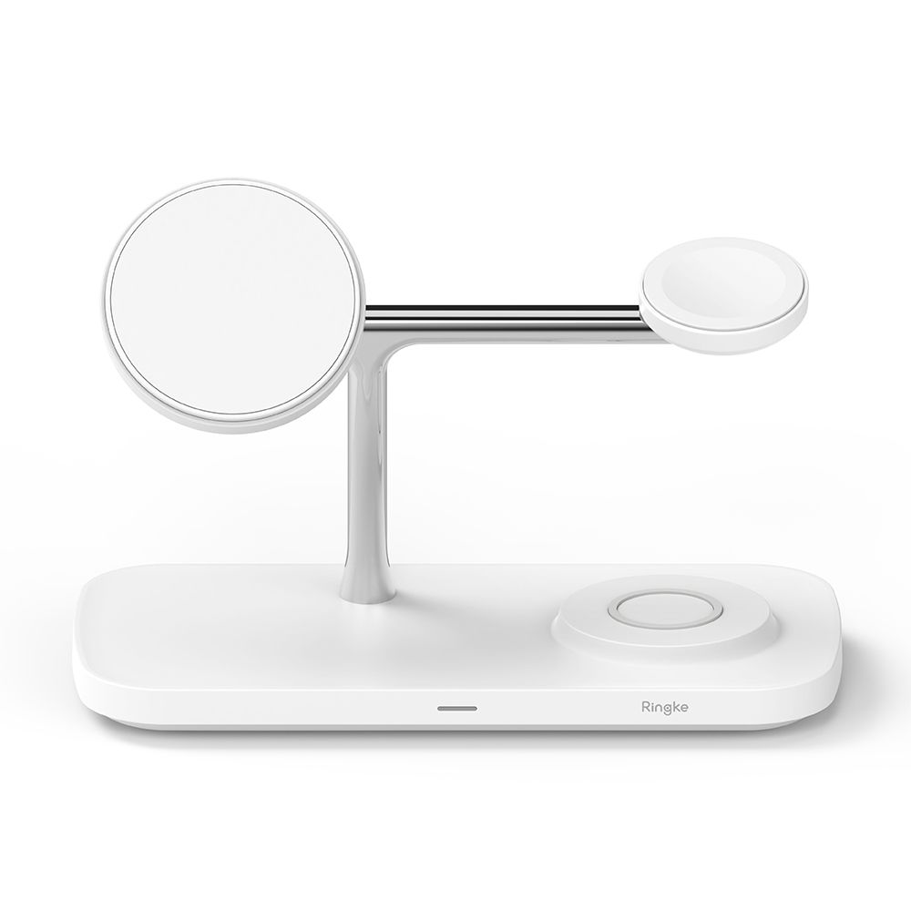 Ringke Ringke Qi2 3in1 Trådlös Magnetisk MagSafe Laddare Vit - Teknikhallen.se