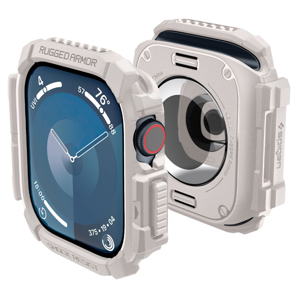 Spigen Spigen Apple Watch 11/10 46 mm Skal Rugged Armor Dune Beige - Teknikhallen.se