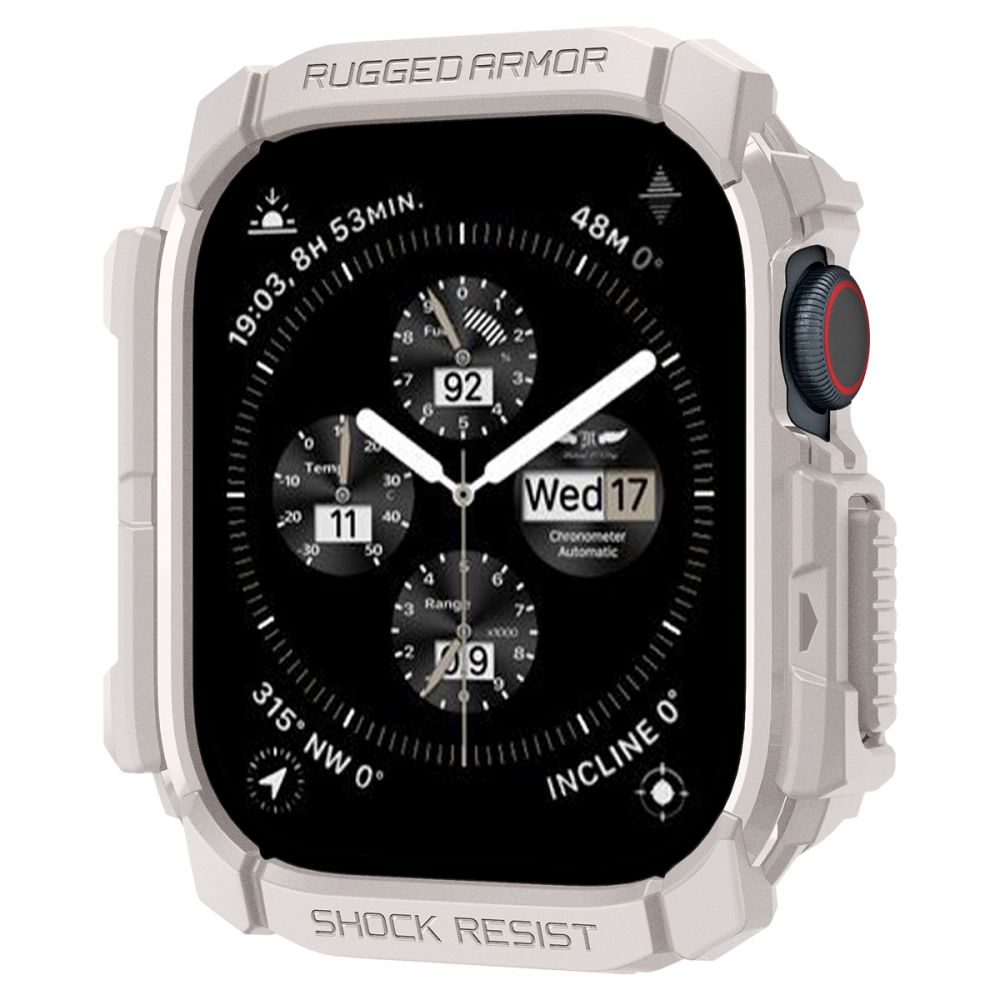 Spigen Spigen Apple Watch 11/10 46 mm Skal Rugged Armor Dune Beige - Teknikhallen.se