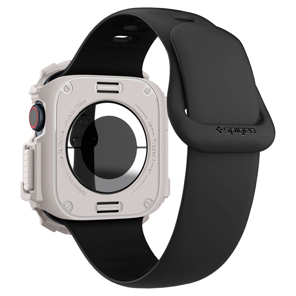 Spigen Spigen Apple Watch 11/10 46 mm Skal Rugged Armor Dune Beige - Teknikhallen.se