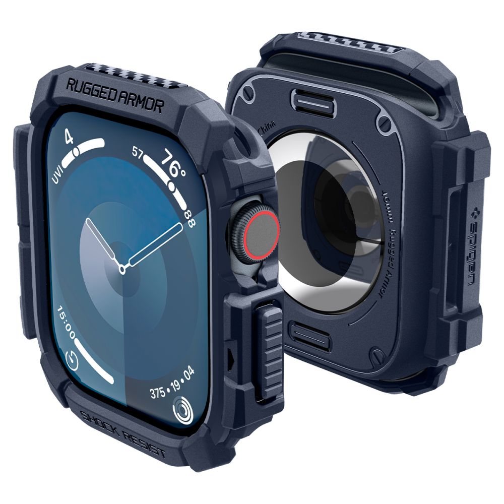 Spigen Spigen Apple Watch 11/10 46 mm Skal Rugged Armor Navy Blue - Teknikhallen.se