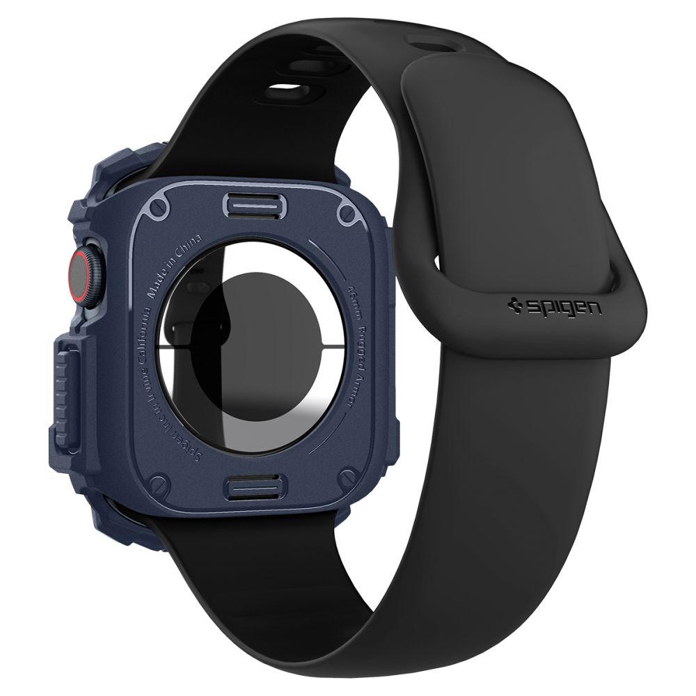 Spigen Spigen Apple Watch 11/10 46 mm Skal Rugged Armor Navy Blue - Teknikhallen.se