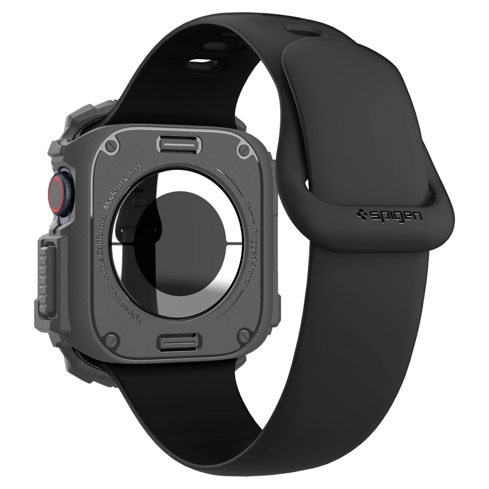 Spigen Spigen Apple Watch 11/10 46 mm Skal Rugged Armor Mörk Grå - Teknikhallen.se