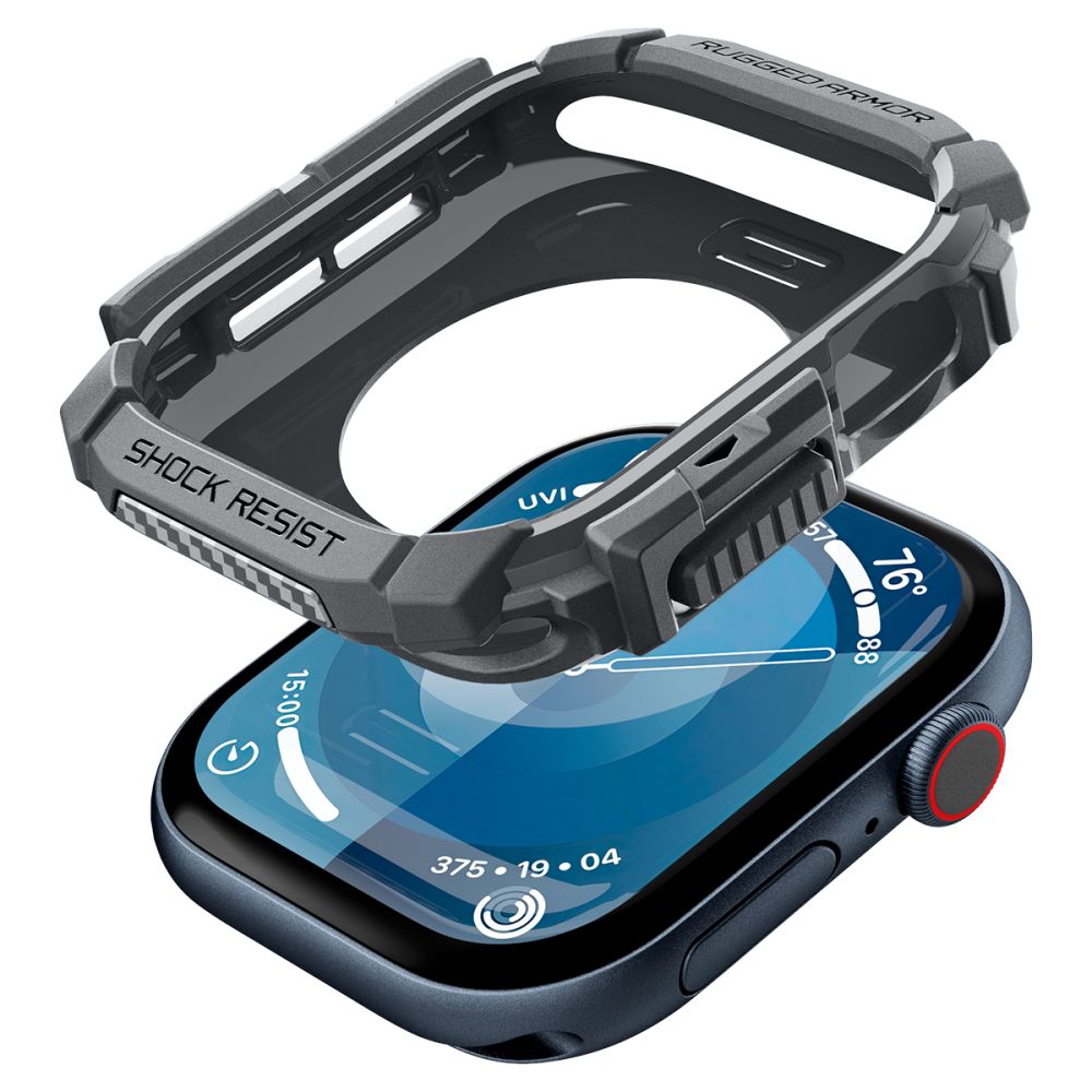 Spigen Spigen Apple Watch 11/10 46 mm Skal Rugged Armor Mörk Grå - Teknikhallen.se