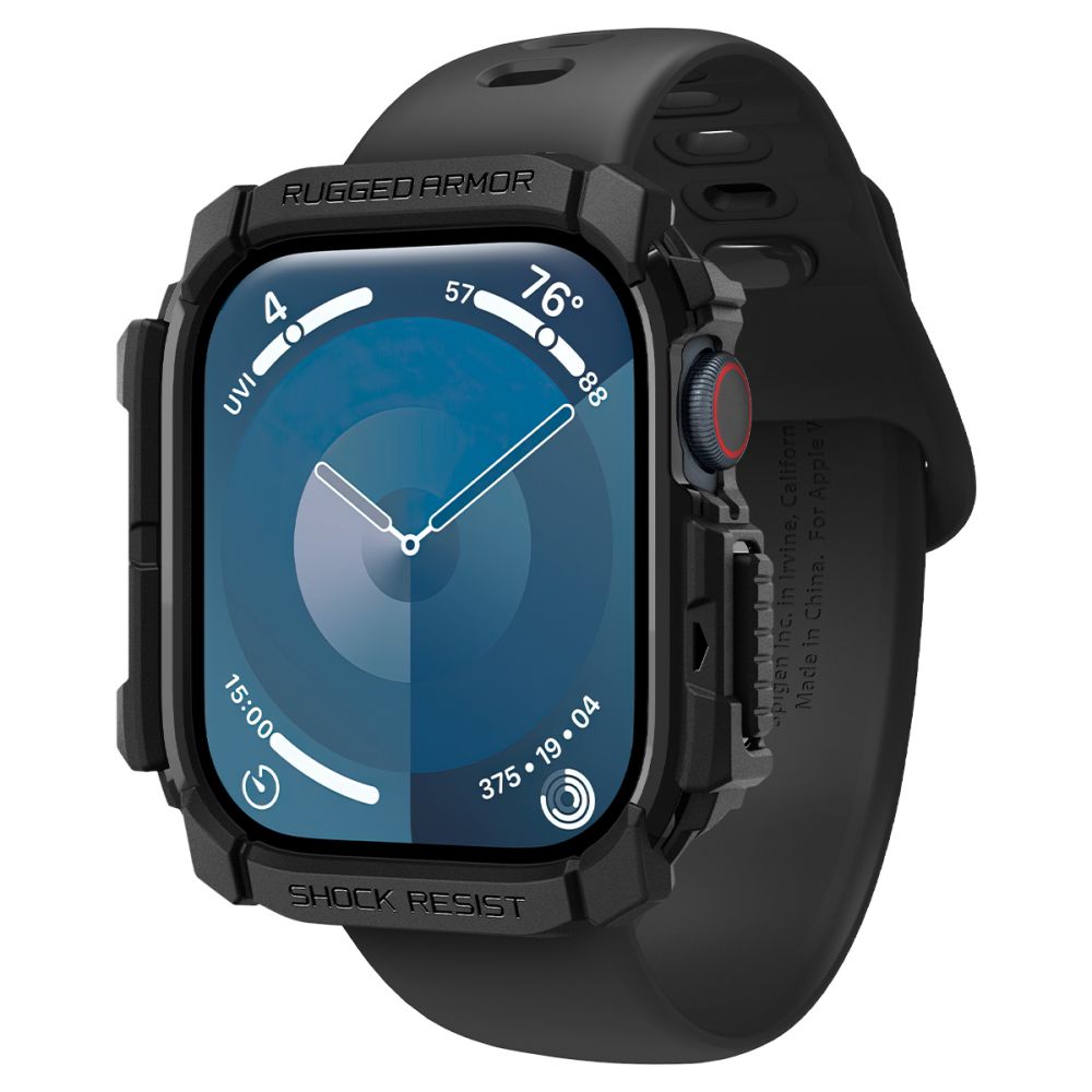 Spigen Spigen Apple Watch 11/10 46 mm Skal Rugged Armor Matt Svart - Teknikhallen.se