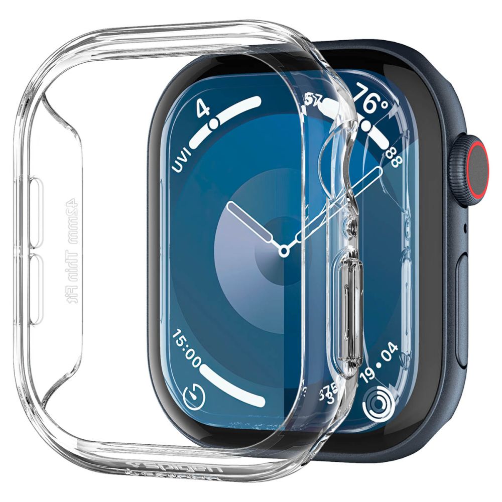 Spigen Spigen Apple Watch 10 42 mm Skal Thin Fit Transparent - Teknikhallen.se