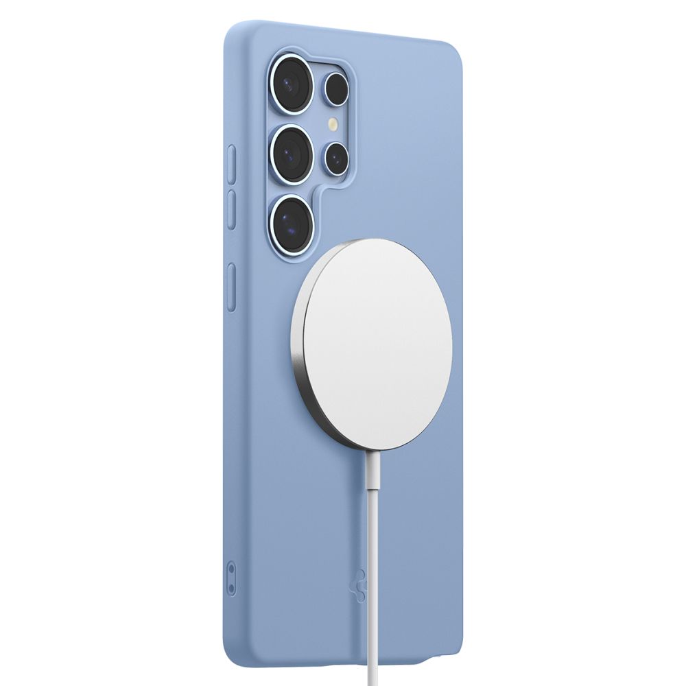 Spigen Spigen Galaxy S25 Ultra Skal MagSafe Silicone Fit Sapphire Blue - Teknikhallen.se
