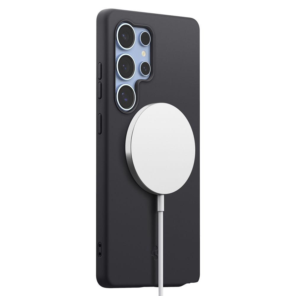 Spigen Spigen Samsung Galaxy S25 Ultra Skal MagSafe Silicone Fit Svart - Teknikhallen.se