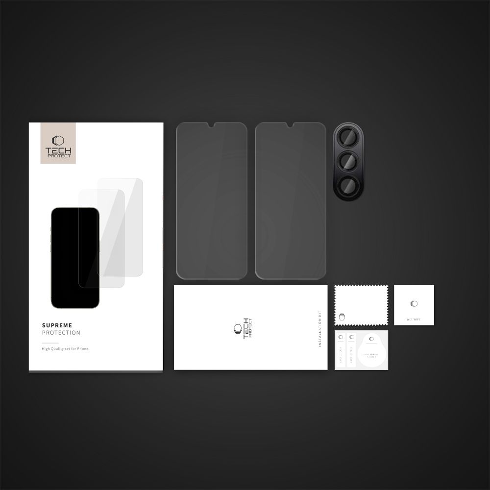 Tech-Protect Tech-Protect Samsung Galaxy A16 3-PACK Skärmskydd / Linsskydd - Teknikhallen.se