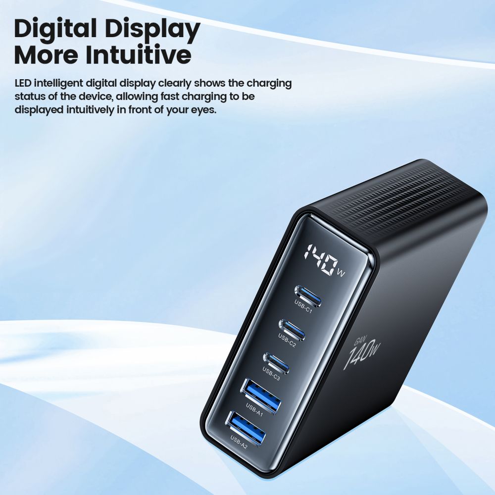Tech-Protect Tech-Protect 140W Laddstation USB-C / USB-A Svart - Teknikhallen.se