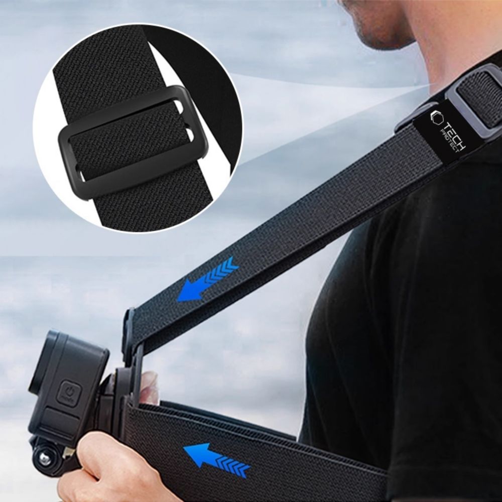 Tech-Protect Tech-Protect Bröstsele För GoPro / DJI Actionkamera Svart - Teknikhallen.se