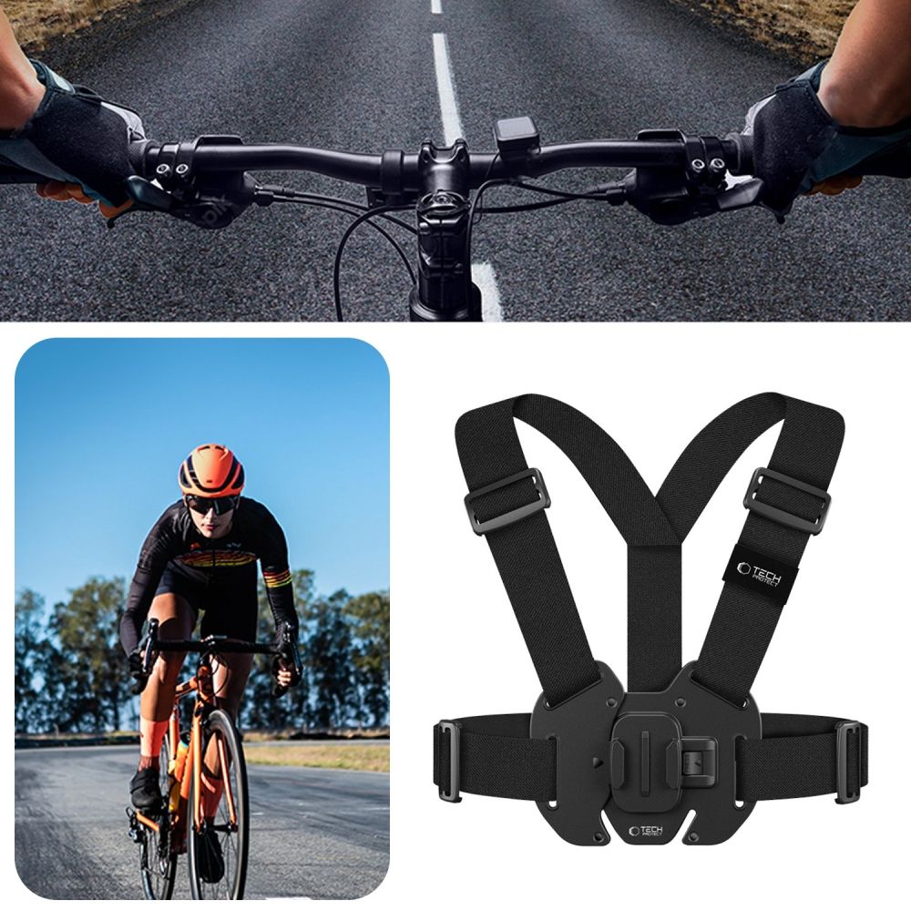 Tech-Protect Tech-Protect Bröstsele För GoPro / DJI Actionkamera Svart - Teknikhallen.se