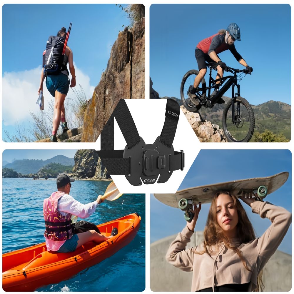 Tech-Protect Tech-Protect Bröstsele För GoPro / DJI Actionkamera Svart - Teknikhallen.se