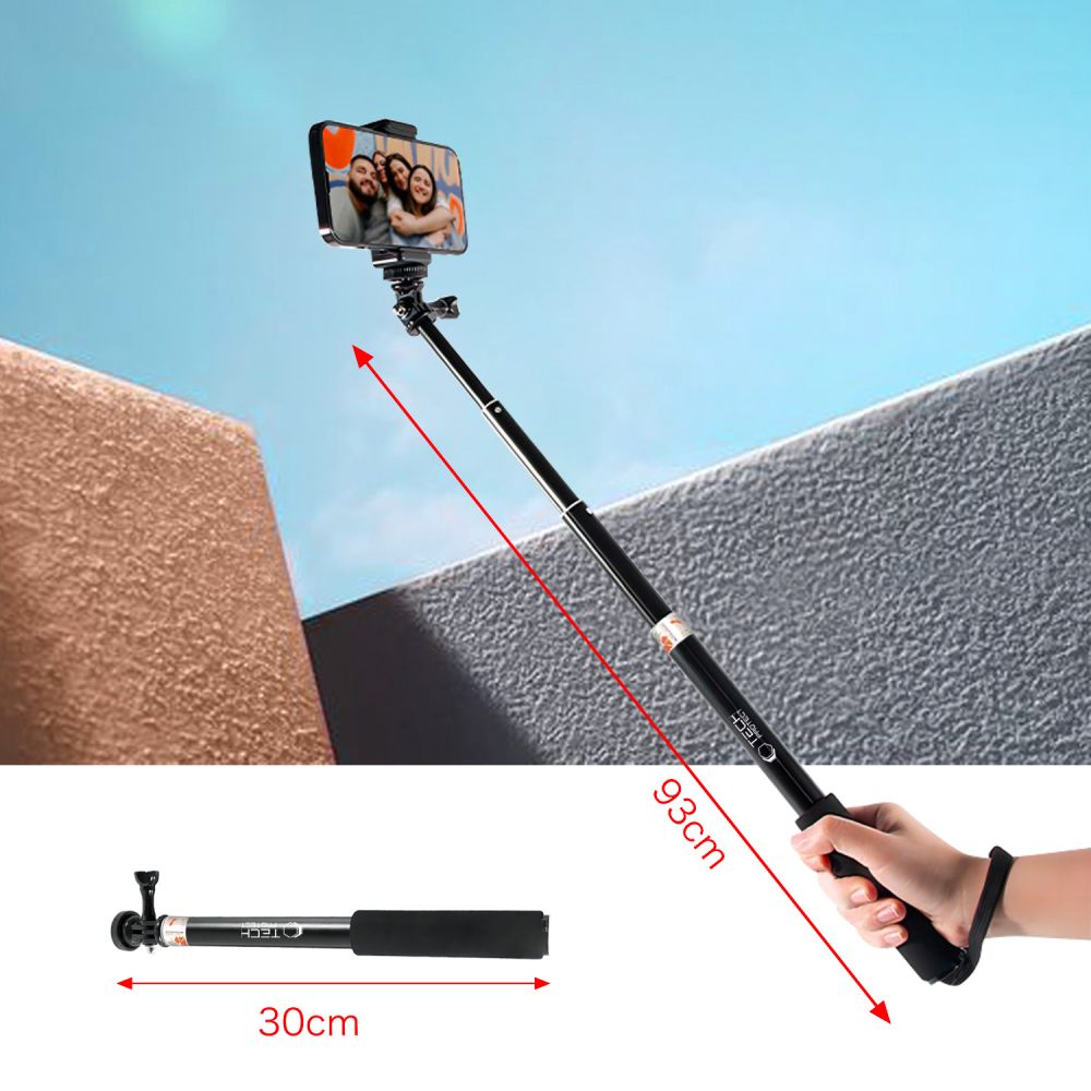 Tech-Protect Tech-Protect Selfiestick För GoPro / DJI Svart - Teknikhallen.se
