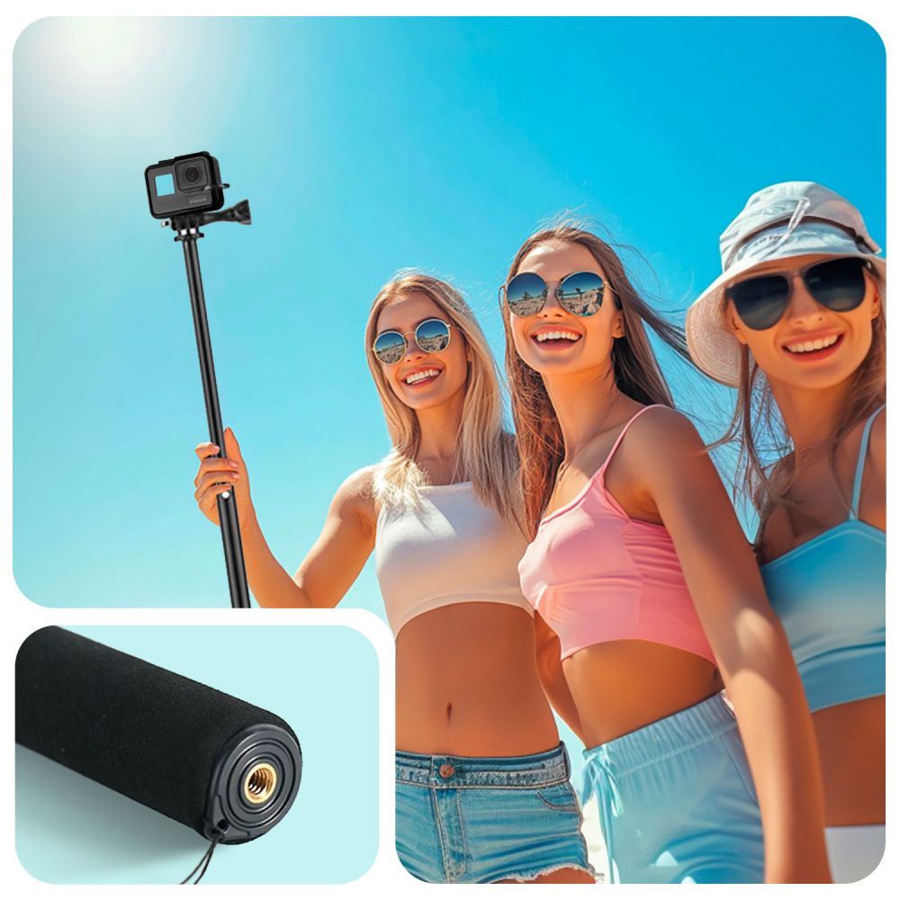 Tech-Protect Tech-Protect Selfiestick För GoPro / DJI Svart - Teknikhallen.se
