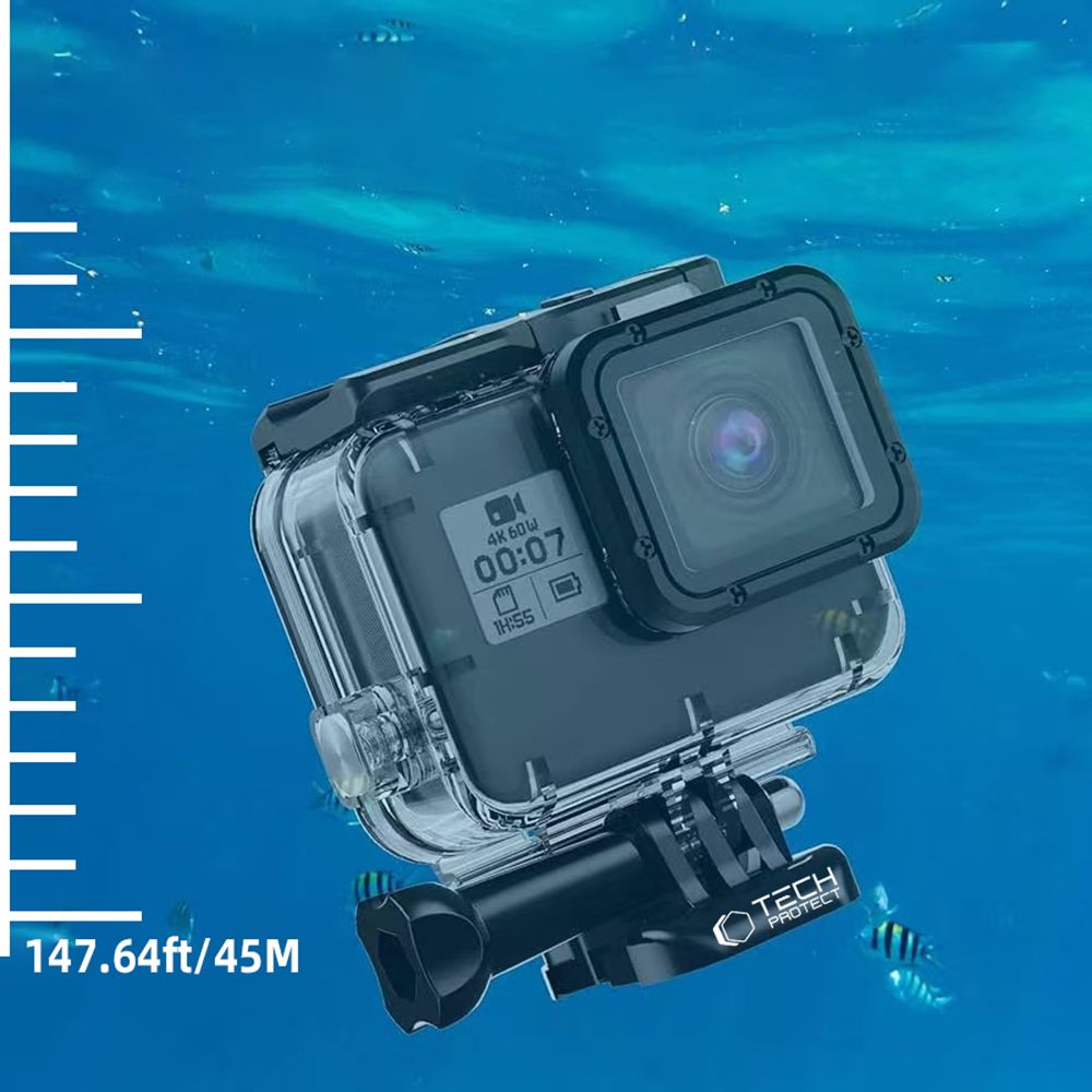 Tech-Protect Tech-Protect GoPro Hero 5/6/7 Vattentät Fodral Transparent - Teknikhallen.se