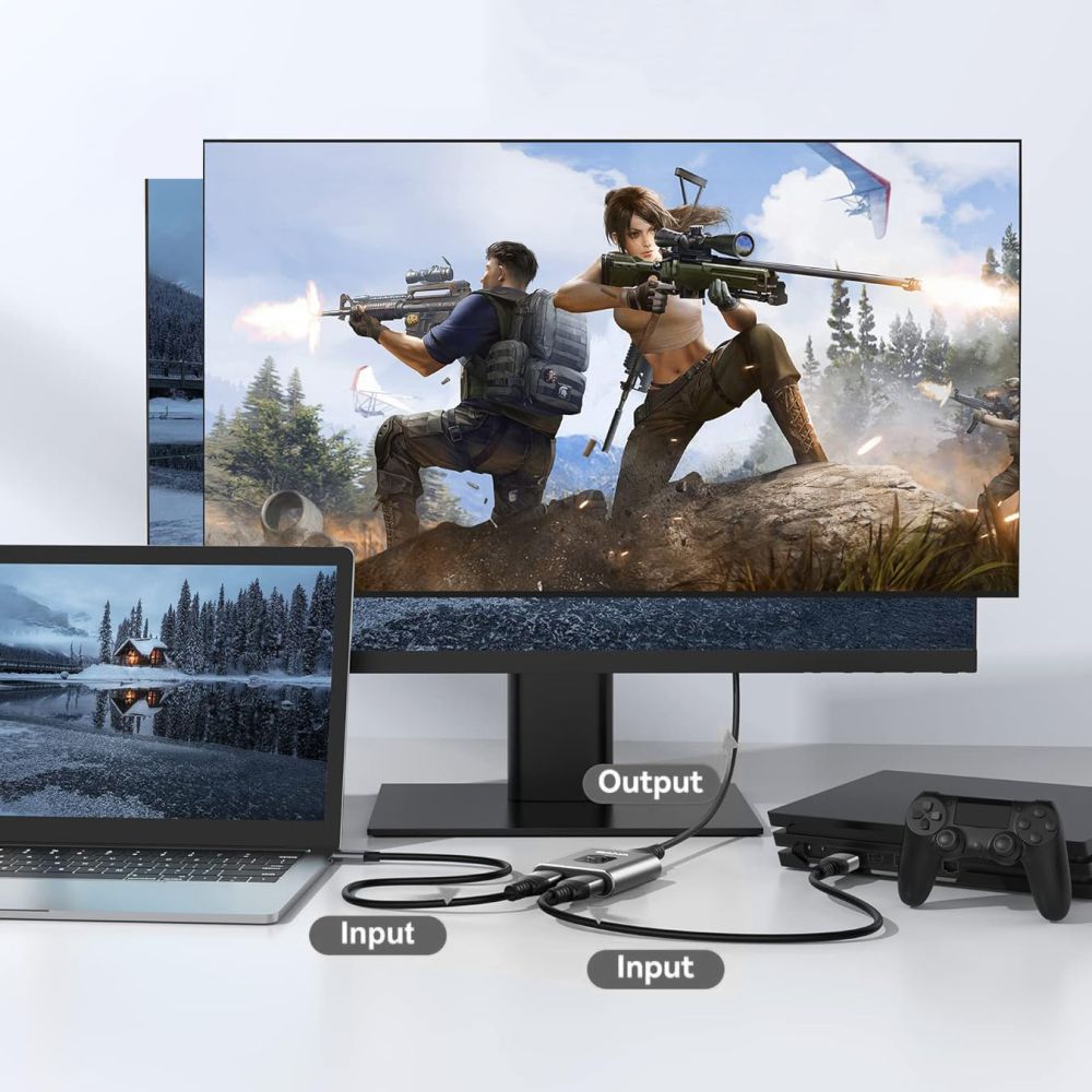 Tech-Protect Tech-Protect 2in1 4K 60Hz HDMI Adapter Grå - Teknikhallen.se