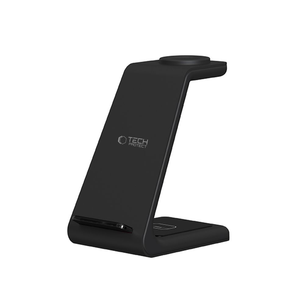 Tech-Protect Tech-Protect 15W Qi 3in1 Trådlös Laddare Android Svart - Teknikhallen.se
