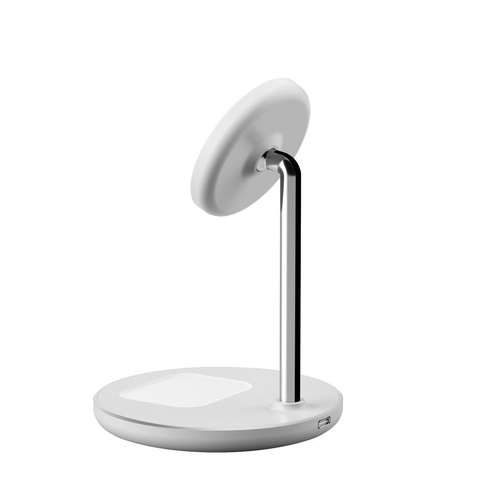 Tech-Protect Tech-Protect 15W Qi 2in1 Magnetisk MagSafe Laddare Vit - Teknikhallen.se
