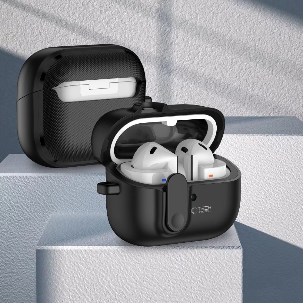 Tech-Protect Tech-Protect Galaxy Buds 3/3 Pro Skal Slim Hook Svart - Teknikhallen.se