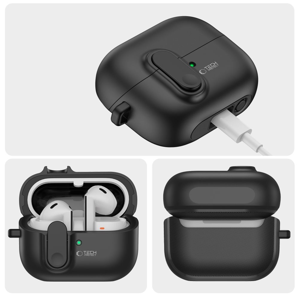 Tech-Protect Tech-Protect Galaxy Buds 3/3 Pro Skal Slim Hook Svart - Teknikhallen.se