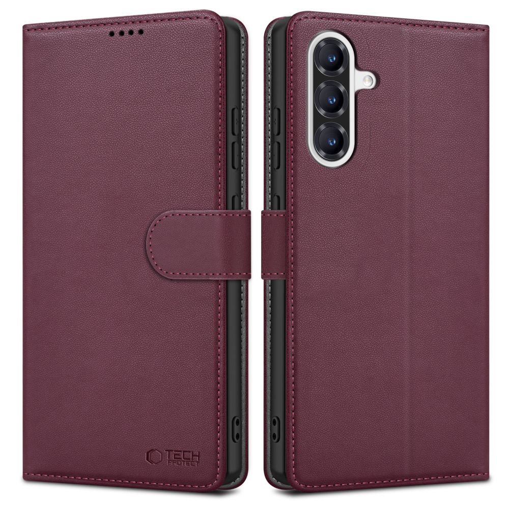 Tech-Protect Tech-Protect Samsung Galaxy A36 5G Fodral Läder Mulberry - Teknikhallen.se
