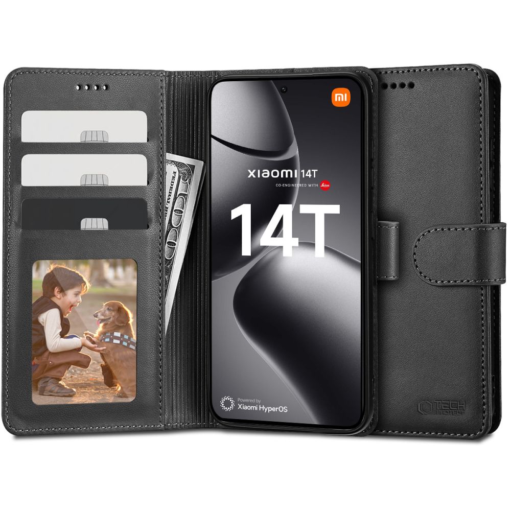 Tech-Protect Tech-Protect Xiaomi 14T Fodral Läder Svart - Teknikhallen.se