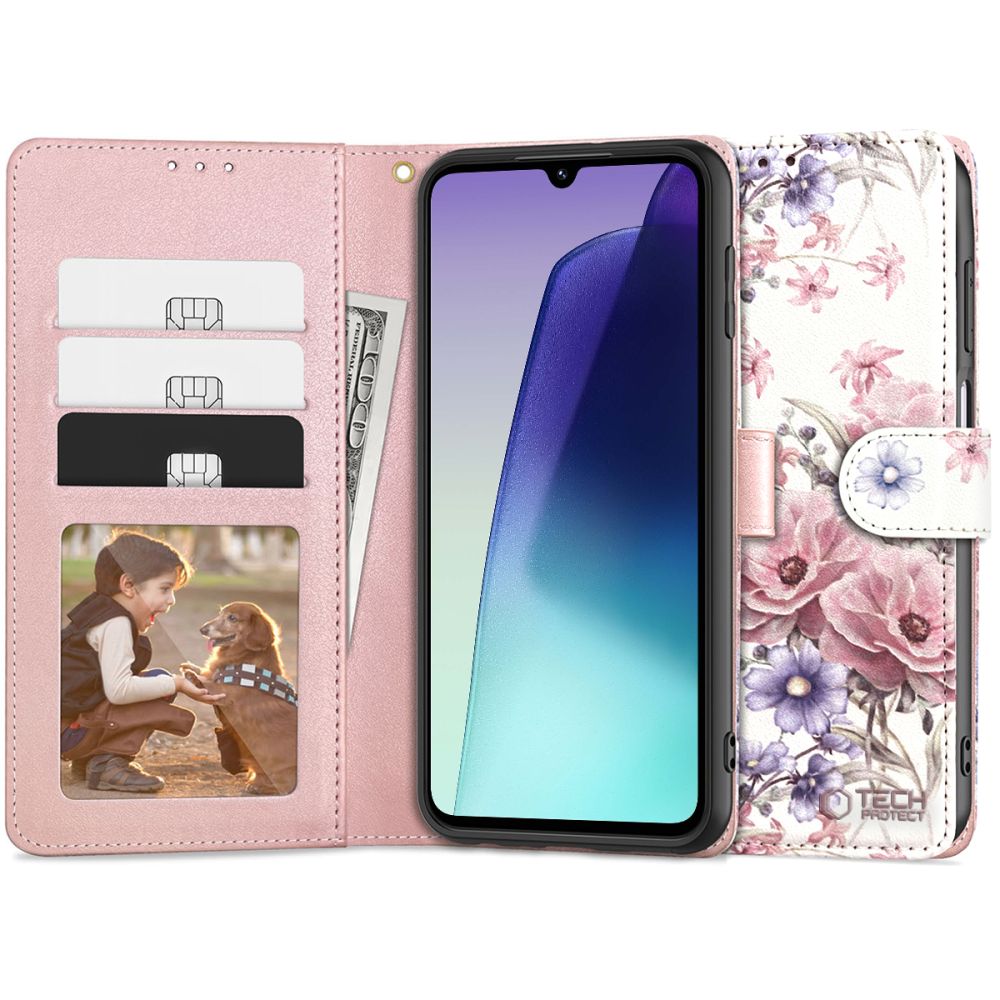 Tech-Protect Tech-Protect Xiaomi Redmi 14C Fodral Läder Blossom Flower - Teknikhallen.se