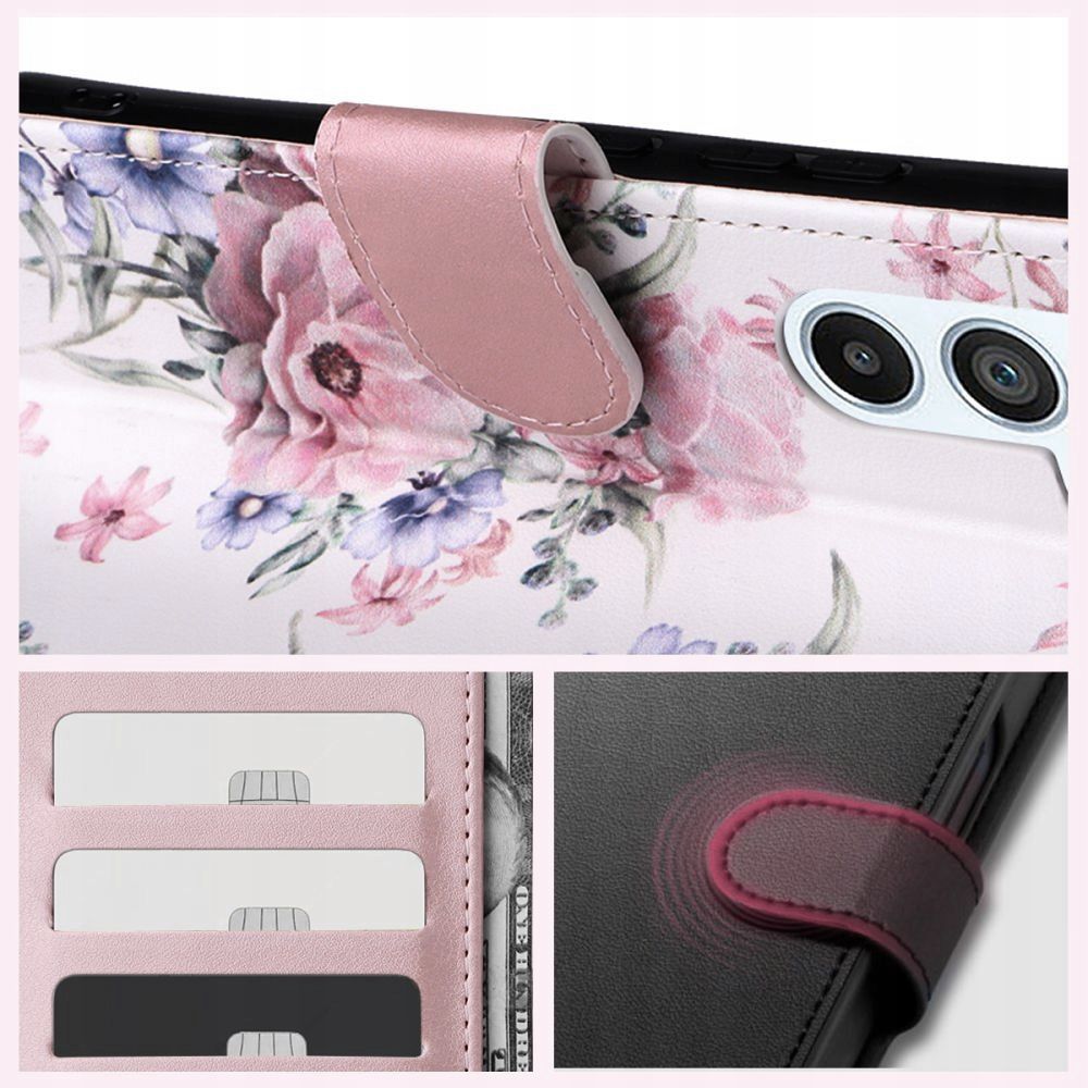 Tech-Protect Tech-Protect Xiaomi Redmi 14C Fodral Läder Blossom Flower - Teknikhallen.se