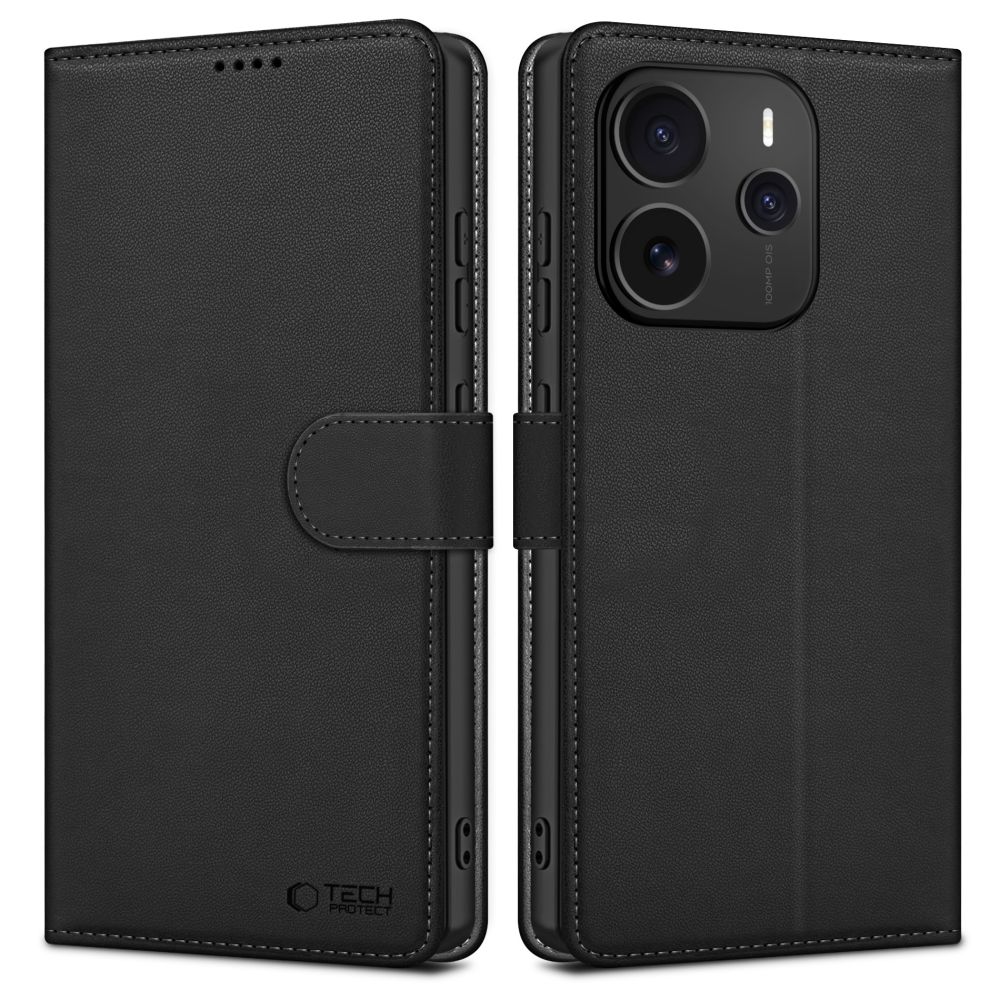 Tech-Protect Tech-Protect Xiaomi Redmi Note 14 5G Fodral Läder Svart - Teknikhallen.se