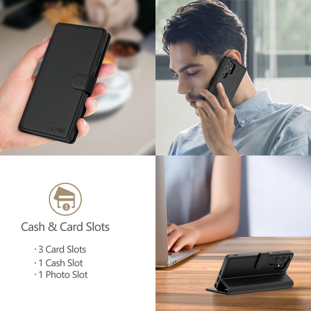Tech-Protect Tech-Protect Redmi Note 14 Pro/Pro Plus 5G Fodral Läder Svart - Teknikhallen.se