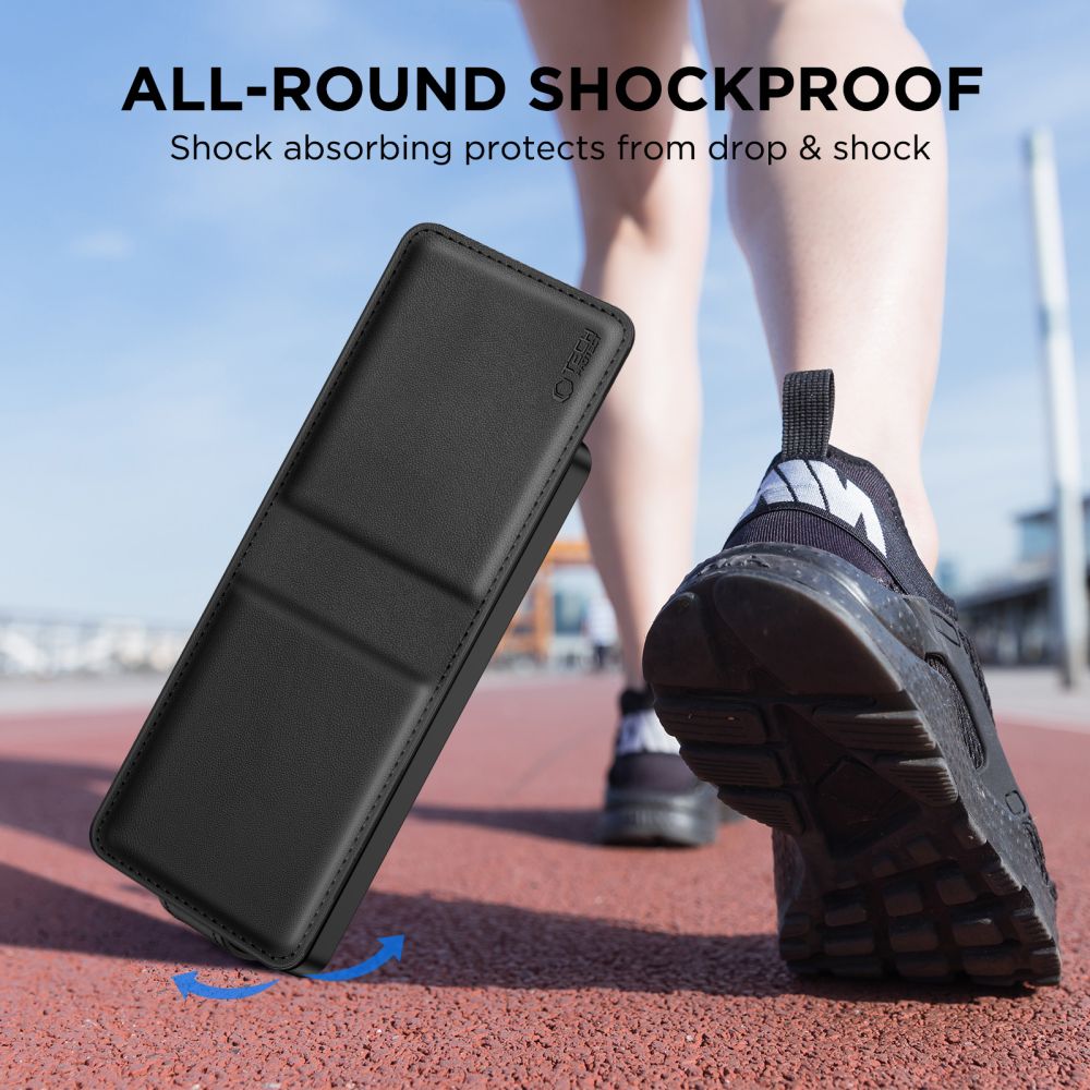 Tech-Protect Tech-Protect Galaxy Z Flip 7 Fodral Läder Svart - Teknikhallen.se