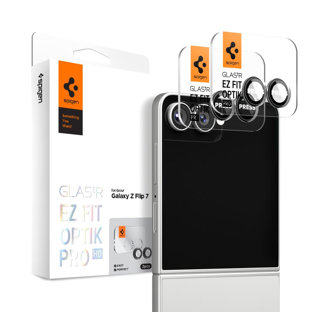 Spigen Spigen Galaxy Z Flip 7 2-PACK Linsskydd Optik Pro HD Glas.tR 