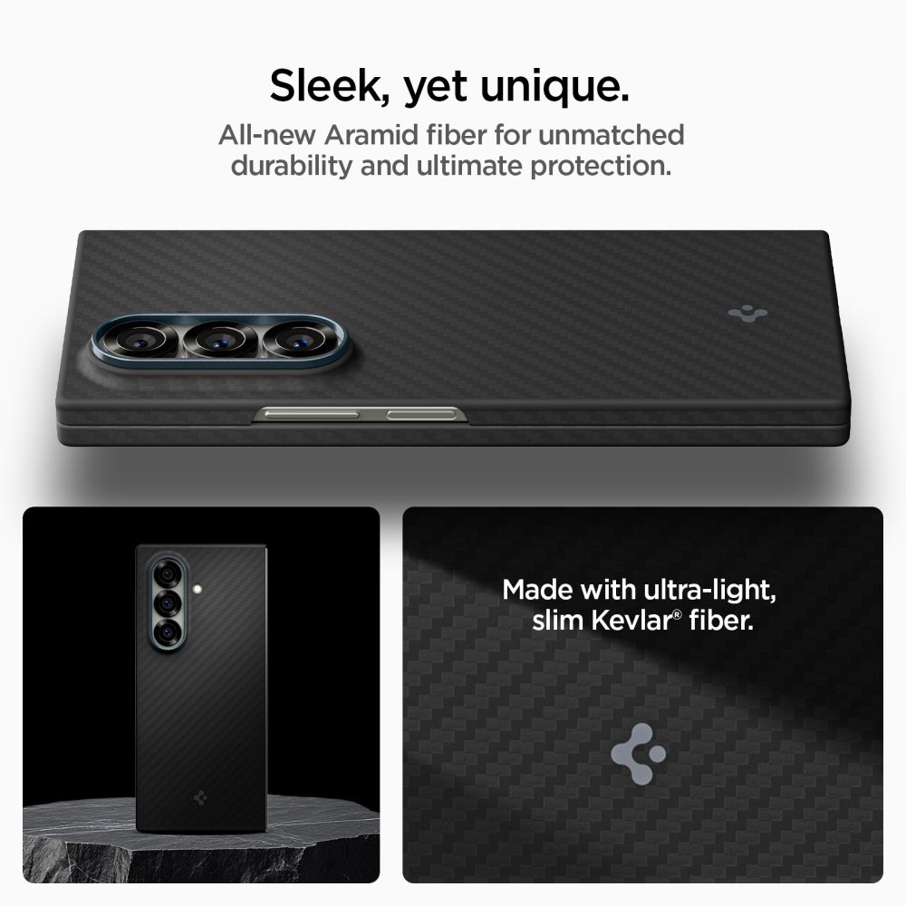 Spigen Spigen Galaxy Z Fold 7 Skal AirSkin Aramid Svart - Teknikhallen.se