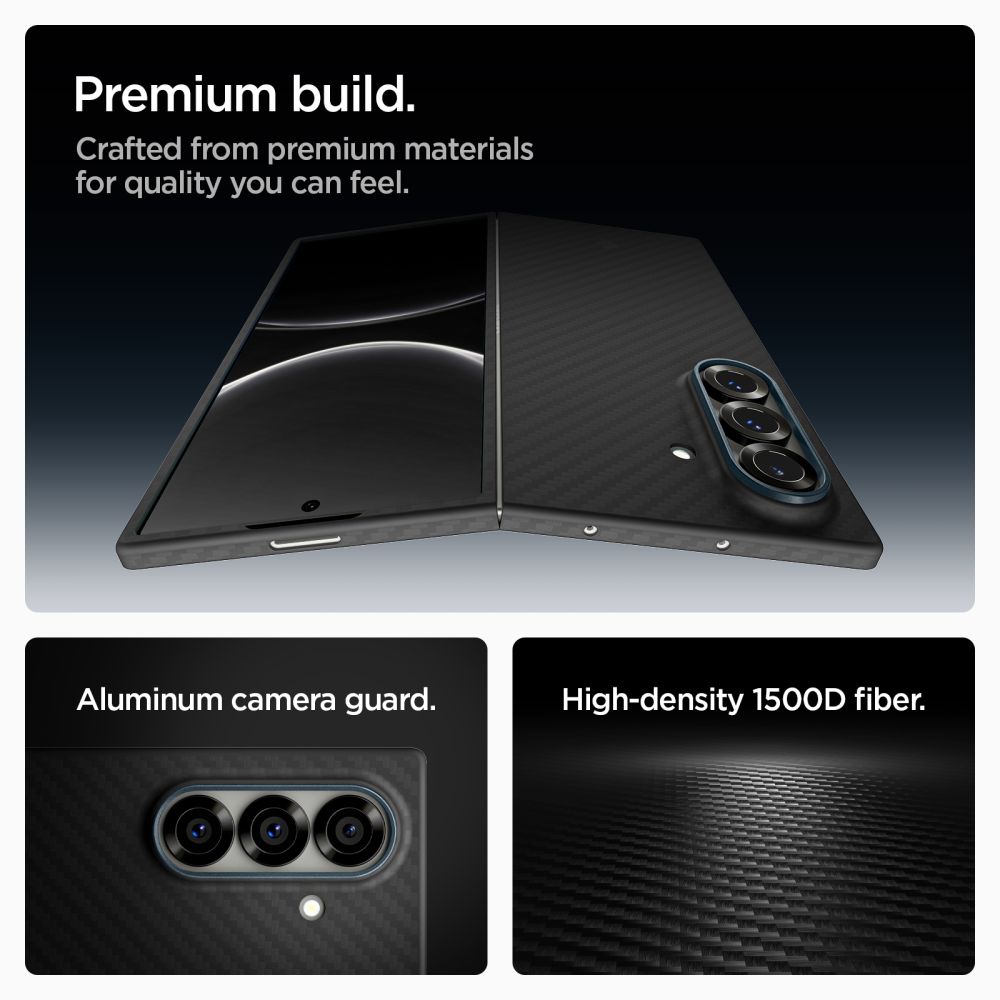 Spigen Spigen Galaxy Z Fold 7 Skal AirSkin Aramid Svart - Teknikhallen.se