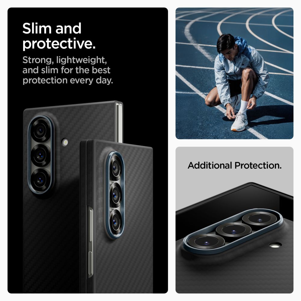 Spigen Spigen Galaxy Z Fold 7 Skal AirSkin Aramid Svart - Teknikhallen.se