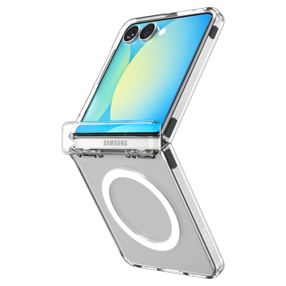 Spigen Spigen Galaxy Z Flip 7 Skal MagSafe Ultra Hybrid Pro Clear/White - Teknikhallen.se