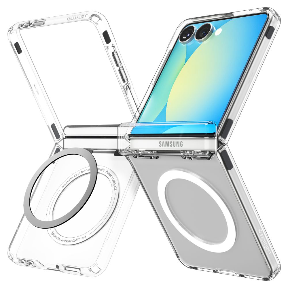 Spigen Spigen Galaxy Z Flip 7 Skal MagSafe Ultra Hybrid Pro Clear/White - Teknikhallen.se