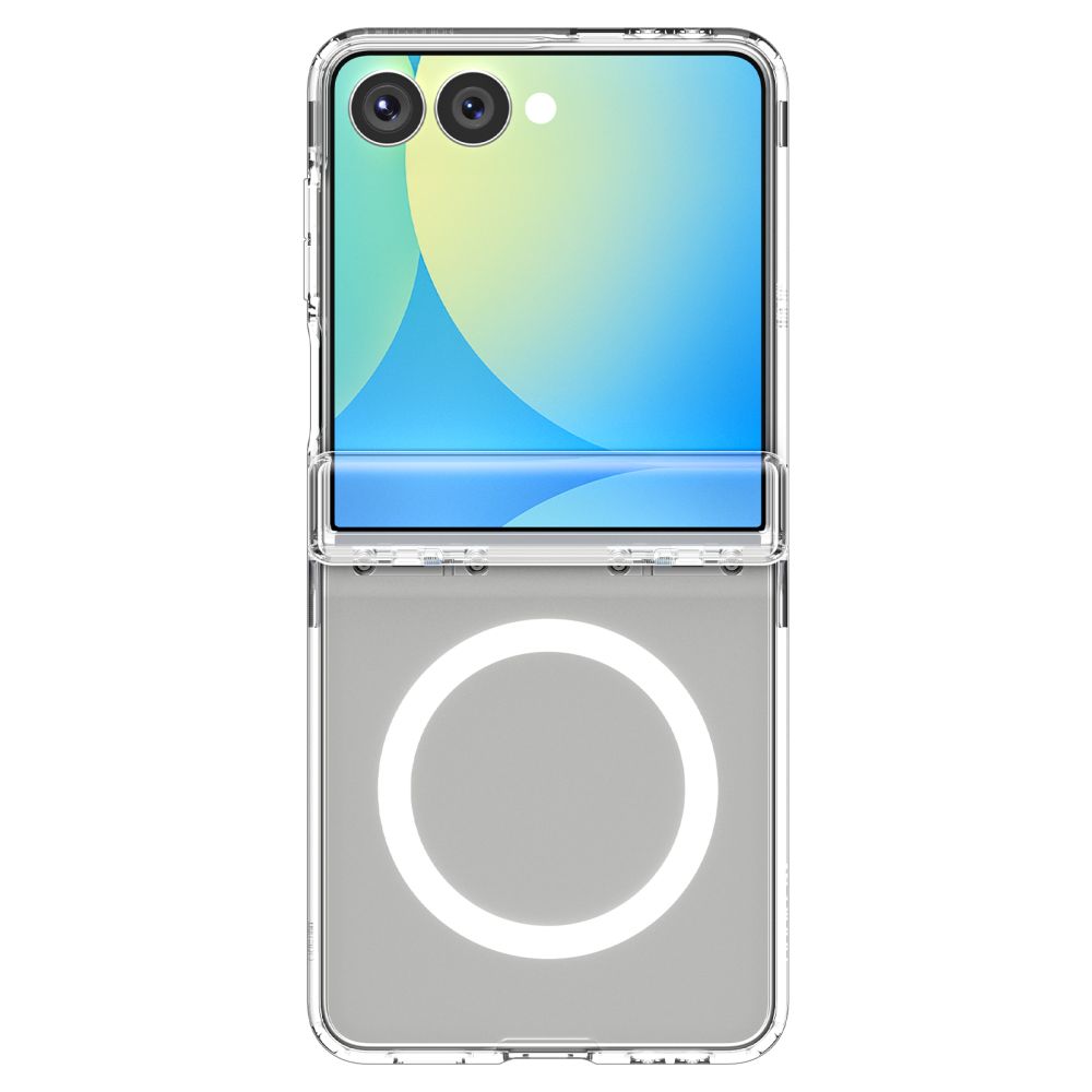 Spigen Spigen Galaxy Z Flip 7 Skal MagSafe Ultra Hybrid Pro Clear/White - Teknikhallen.se