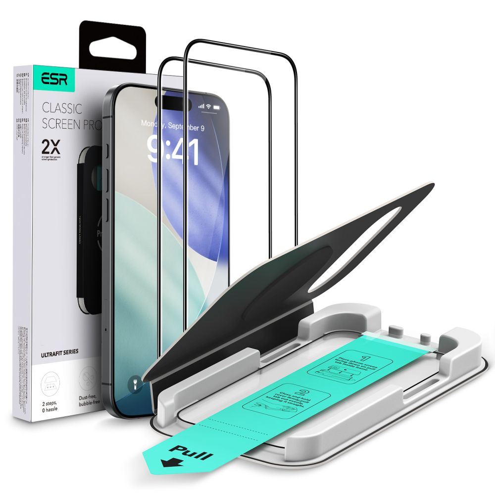 ESR ESR iPhone 17 Air 2-PACK Skärmskydd UltraFit Härdat Glas Transparent - Teknikhallen.se