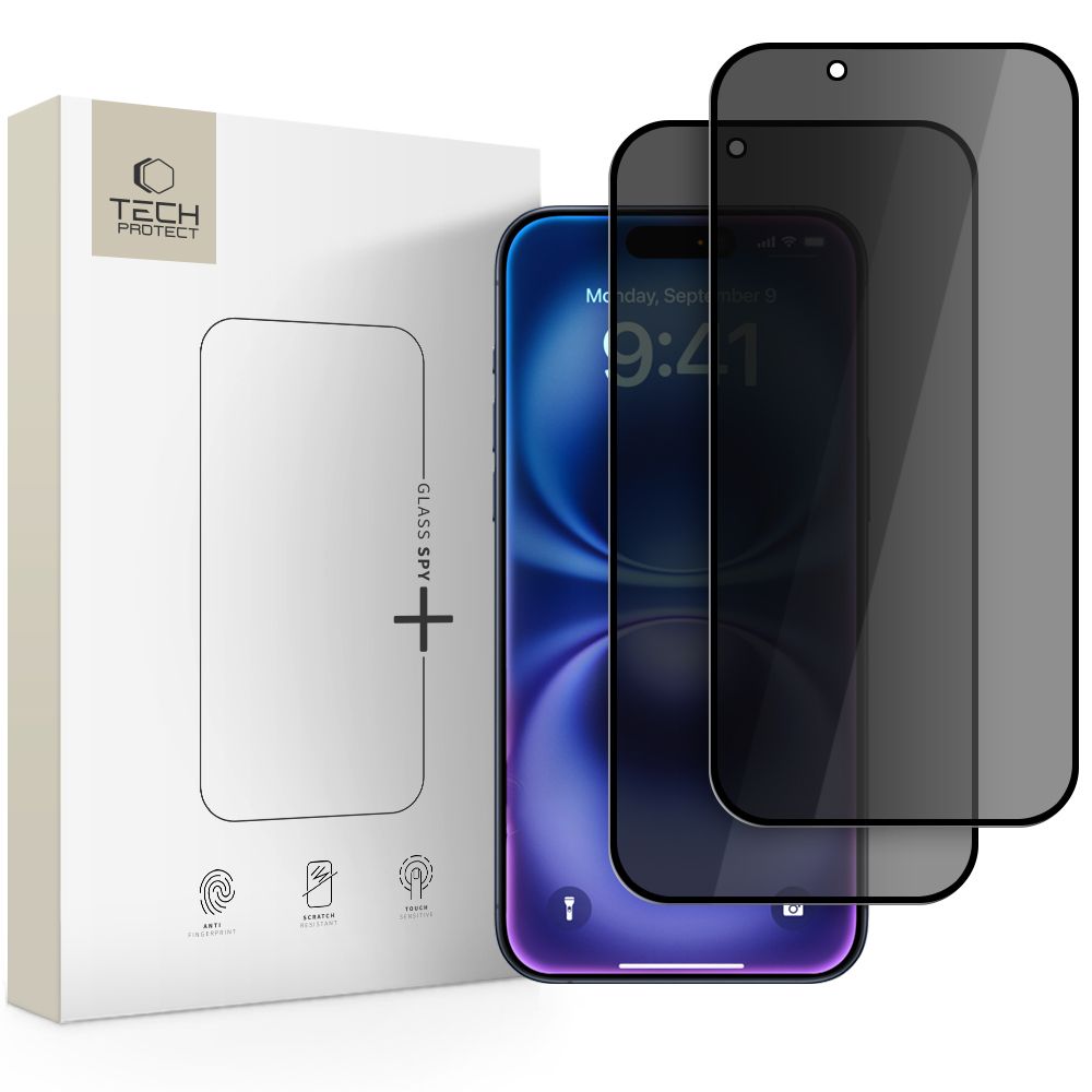 Tech-Protect Tech-Protect iPhone 17 Air 2-PACK Skärmskydd Härdat Glas Privacy - Teknikhallen.se
