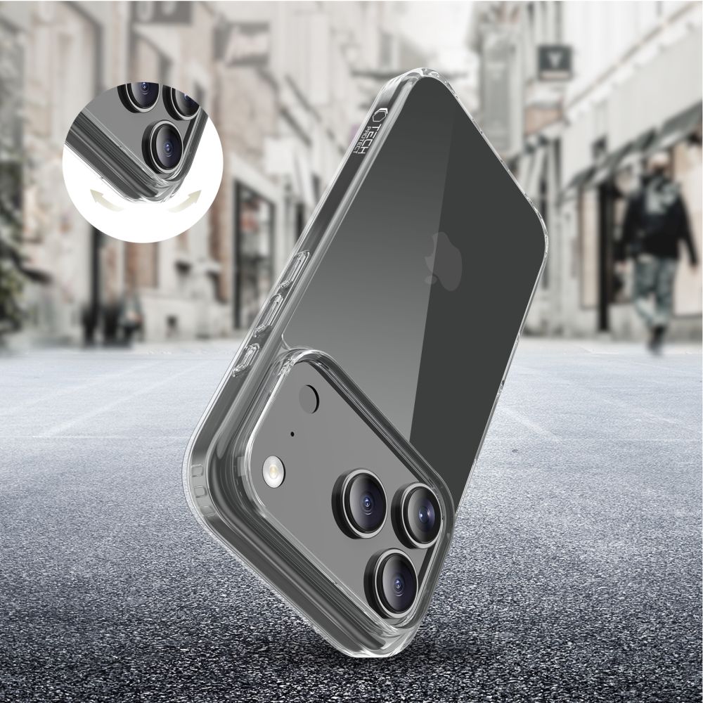 Tech-Protect Tech-Protect iPhone 17 Pro Skal FlexAir Hybrid Transparent - Teknikhallen.se