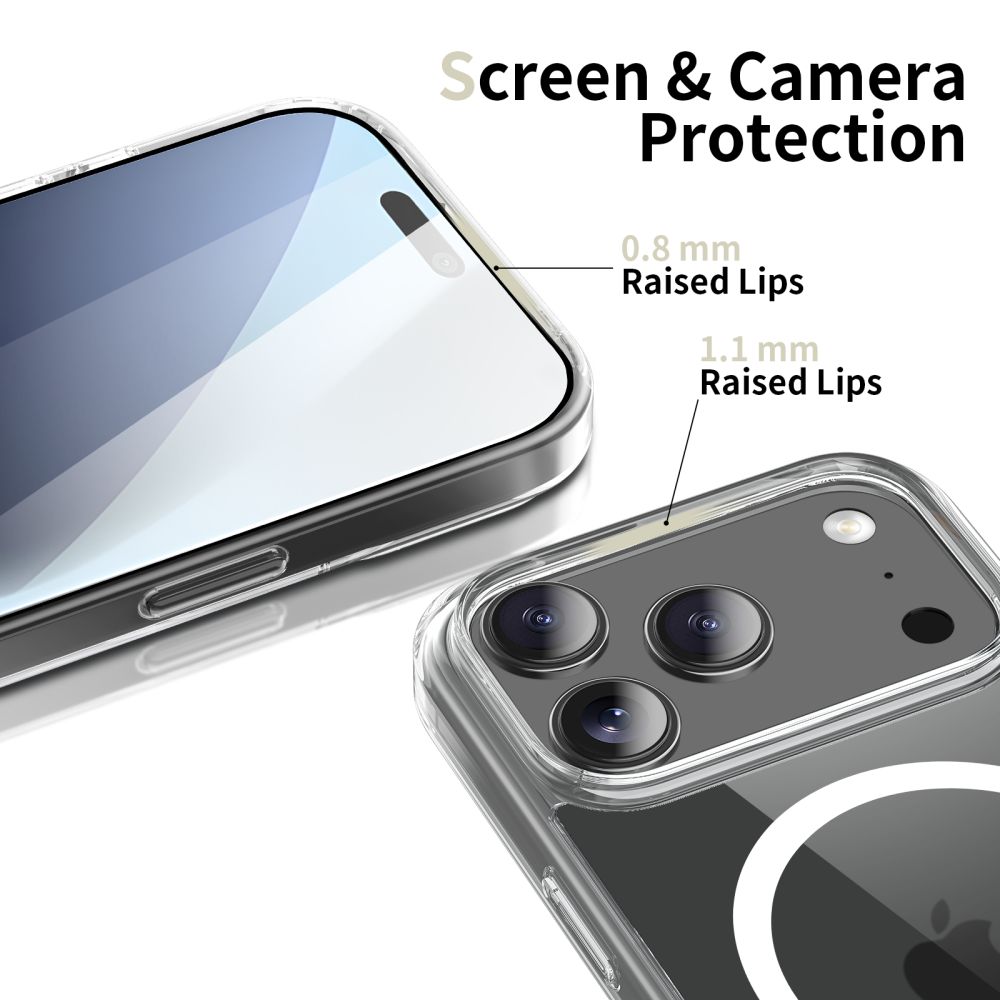 Tech-Protect Tech-Protect iPhone 17 Pro Max Skal MagSafe FlexAir Hybrid Transparent - Teknikhallen.se