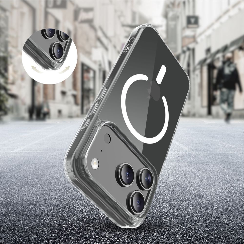 Tech-Protect Tech-Protect iPhone 17 Pro Max Skal MagSafe FlexAir Hybrid Transparent - Teknikhallen.se
