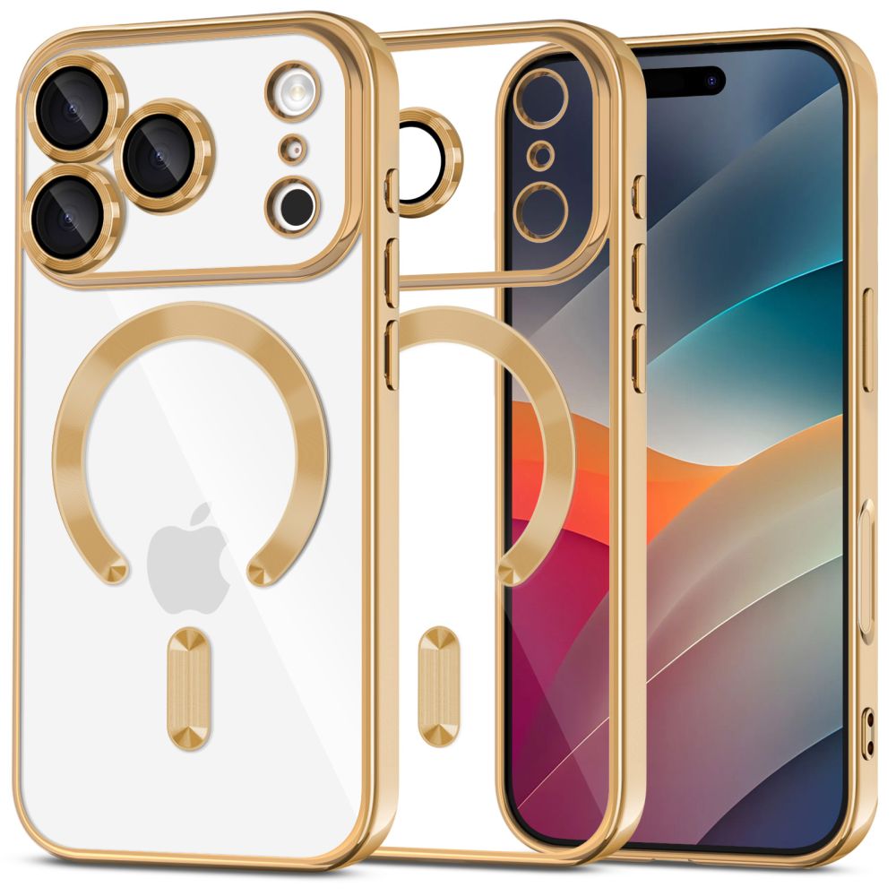 Tech-Protect Tech-Protect iPhone 17 Pro Skal MagSafe MagFlex Shiny Gold - Teknikhallen.se