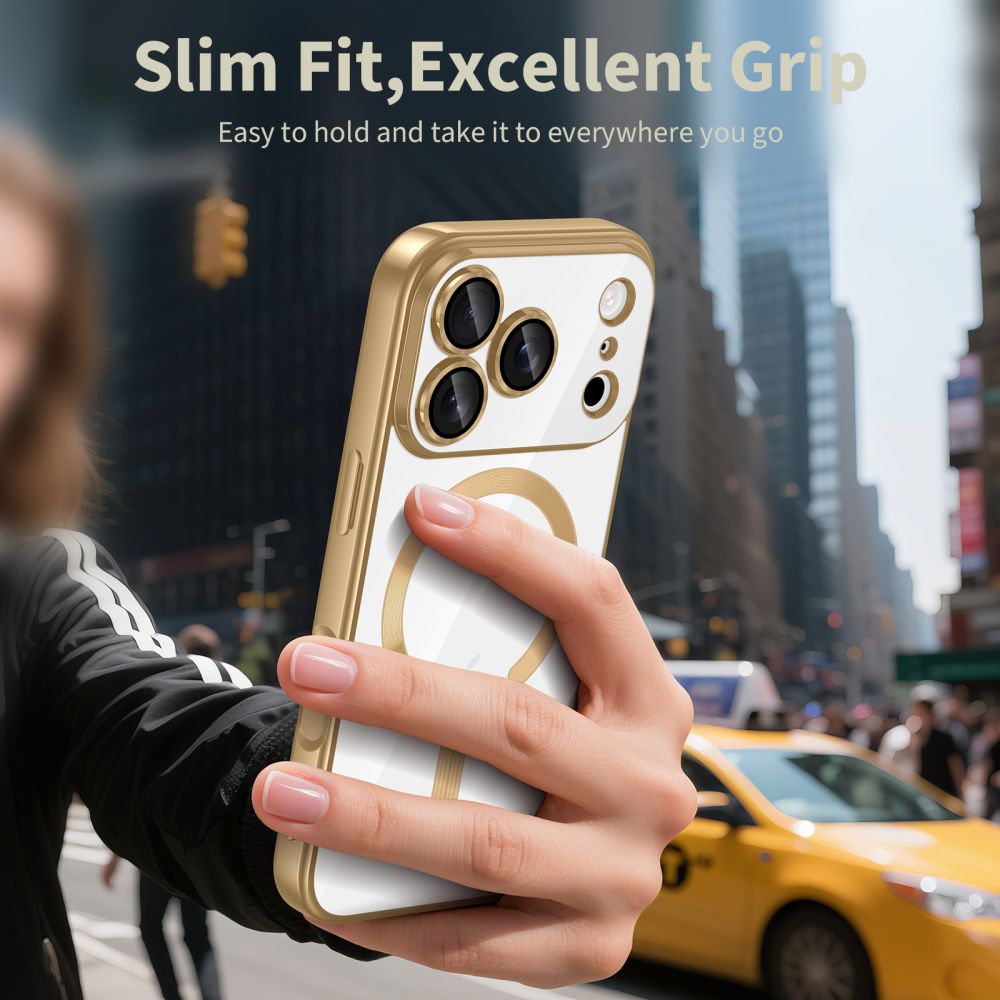 Tech-Protect Tech-Protect iPhone 17 Pro Skal MagSafe MagFlex Shiny Gold - Teknikhallen.se