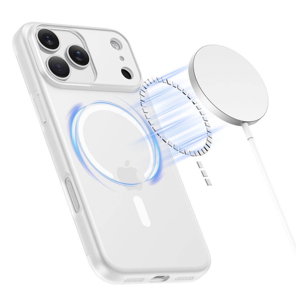 Tech-Protect Tech-Protect iPhone 17 Pro Skal MagSafe MagSlim Matt Vit - Teknikhallen.se